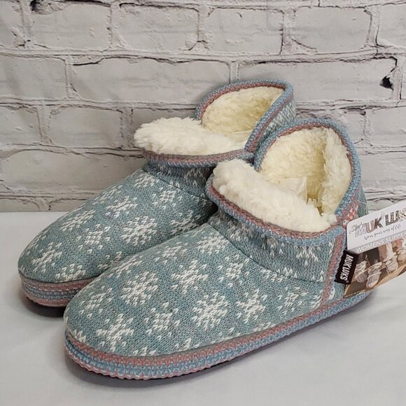 'MUK-LUKS' FUZZY SLIP-ON 'SNOW~BUNNY' SLIPPERS - Picture 4 of 16